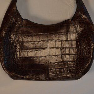 EMBOSSED CROCODILE  PURSE